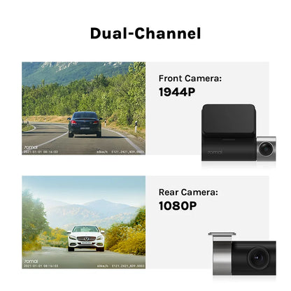 Dash Cam Pro plus A500S 1944P ADAS GPS Camera  Front Cam A500S 140FOV Car DVR 24H Parking Support Rear Interior Cam