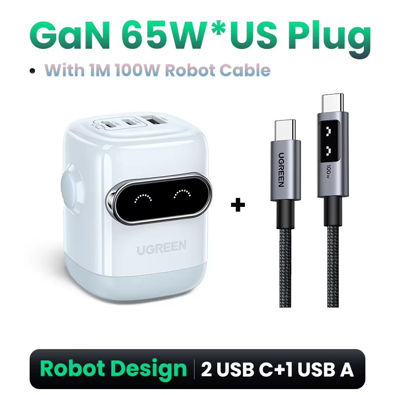 Charger Robot Design  65W 30W Gan Fast Charger
