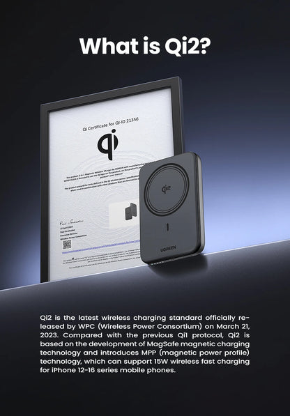 Qi2 Magnetic Power Bank 10000Mah