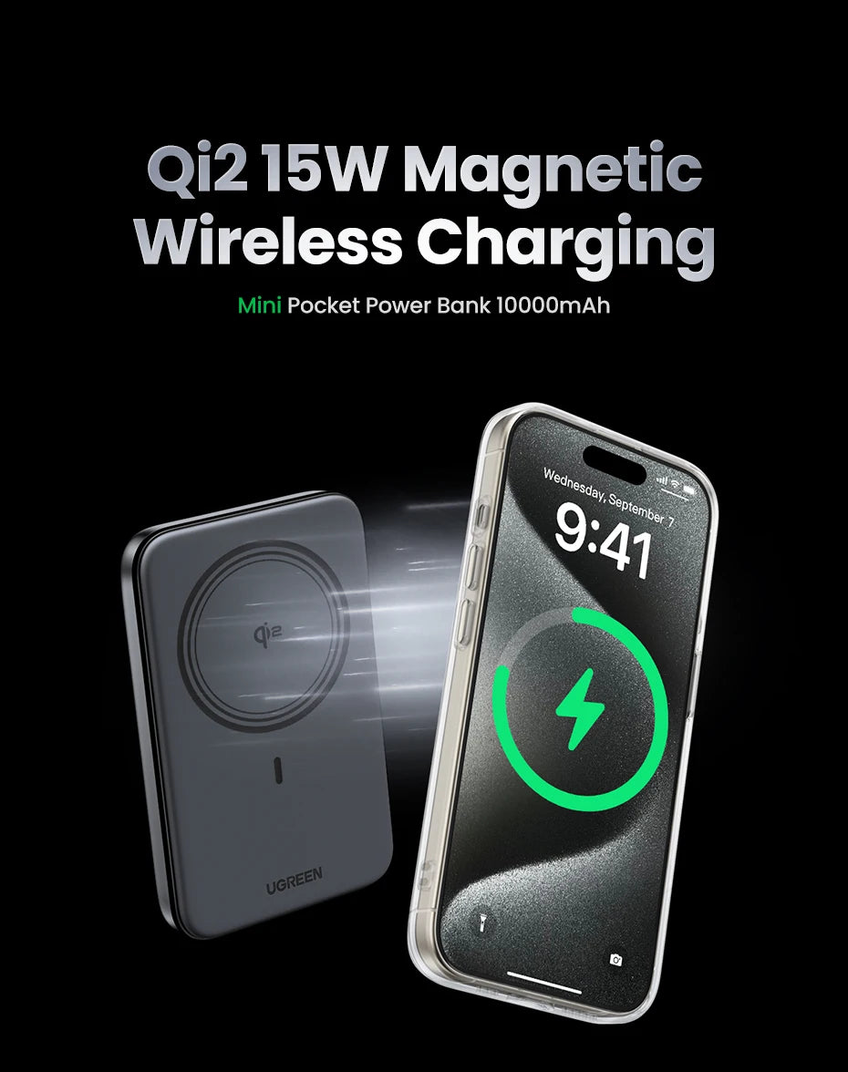 Qi2 Magnetic Power Bank 10000Mah
