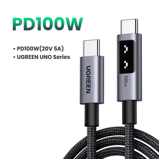 UNO PD100W Fast Charge USB C Cable for Iphone 17 16 15 Type C to Type C Data Cord for Samsung Xiaomi Macbook Charge Cable