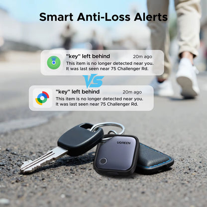 【Dual System Compatibility】Smart Finder for Apple Find My (Ios) & Find Hub App (Android) Bluetooth Tracker Card