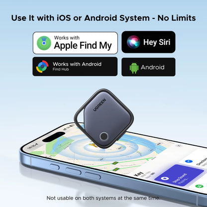 【Dual System Compatibility】Smart Finder for Apple Find My (Ios) & Find Hub App (Android) Bluetooth Tracker Card