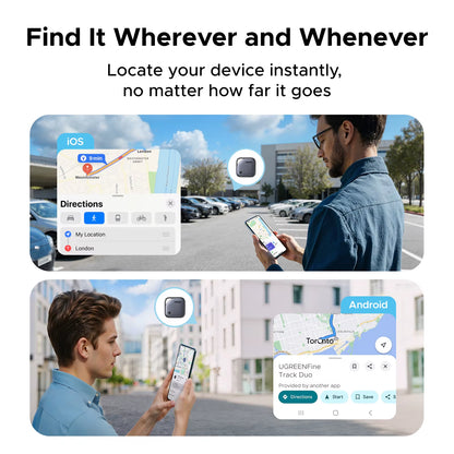 【Dual System Compatibility】Smart Finder for Apple Find My (Ios) & Find Hub App (Android) Bluetooth Tracker Card
